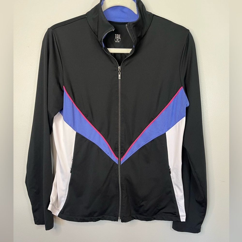 Tail Women’s Black and Blue Golf Sport Performance Jacket Size M